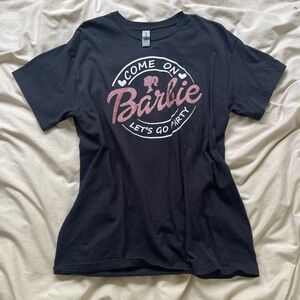 Black 'Come On Barbie' Graphic T-Shirt